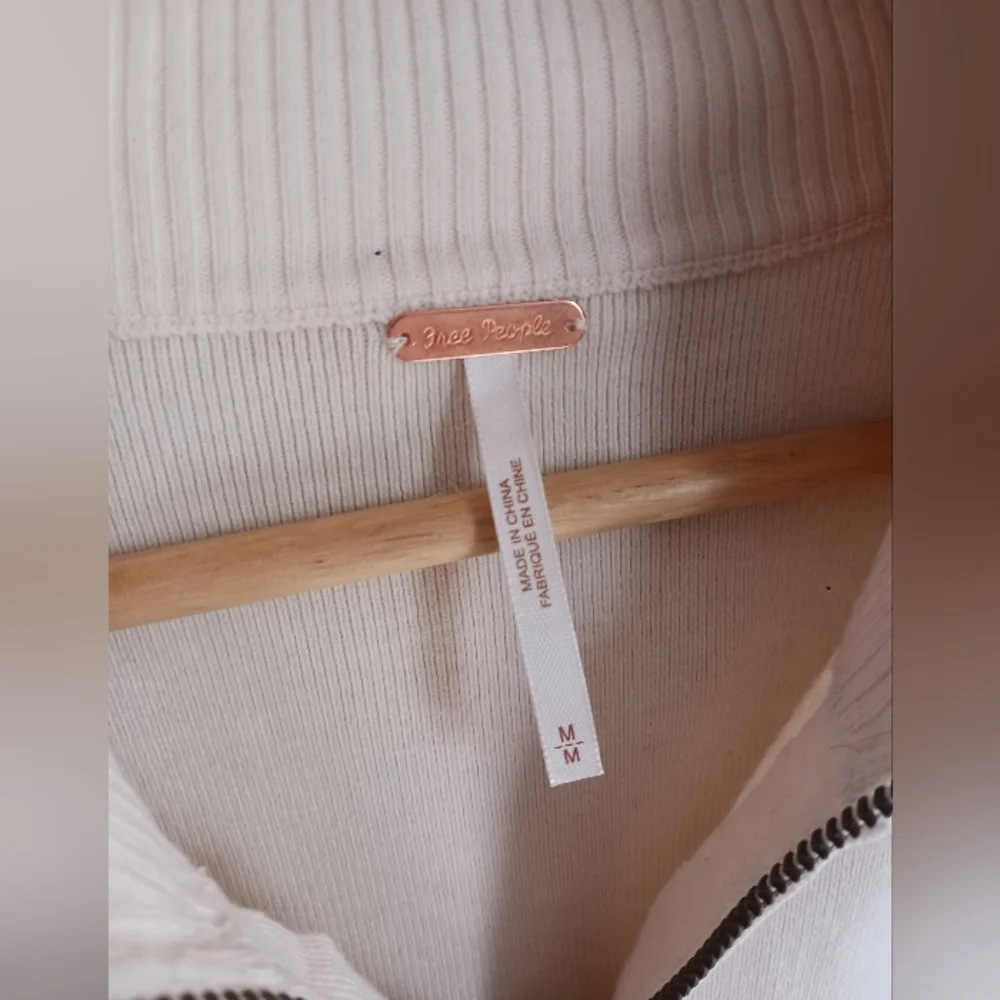 NWT Free People Castal Stripe Pullover In Carbon Champagne Cream Sweater Size M - Picture 8 of 10